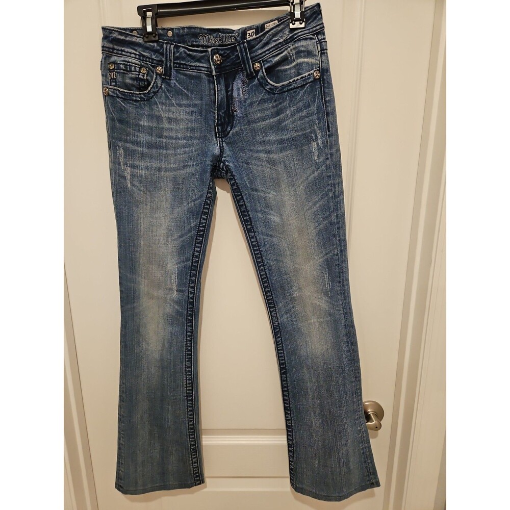Miss Me Bootcut Jeans Womens Size 30 Embellished Pocket Studded Western JWS3078S